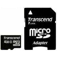 Micro SD Flash TRANSCEND Micro SDHC 4Gb Class4