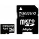 Micro SD Flash TRANSCEND Micro SDHC 4Gb Class4